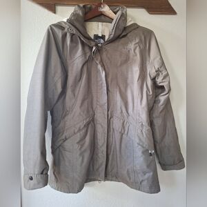 The North Face Hyvent Full Zip Hooded Olive Jacket Womens Size M